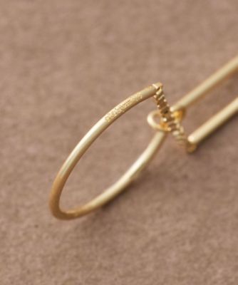 スキニー］ K18YG バー フープピアス | ete bijoux (Women)/エテ