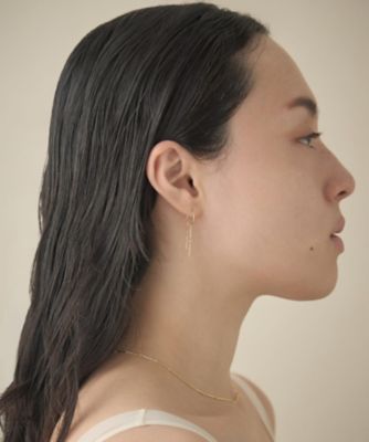 スキニー］ K18YG バー フープピアス | ete bijoux (Women)/エテ