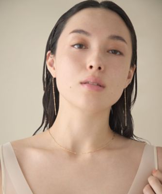スキニー］ K18YG バー ロング ピアス | ete bijoux (Women)/エテ