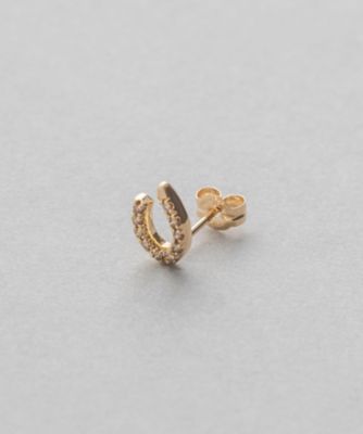 Ｋ１８ＹＧ　ピース　ブラウンダイヤモンド　ピアス