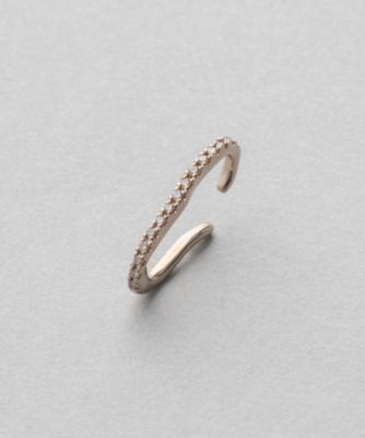 ＜ete bijoux (Women)＞Ｋ１８ＲＢＧ　トーン　ブラウンダイヤモンド　ライナーカフ