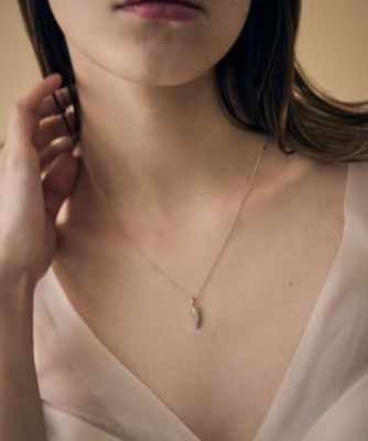 トーン］ K18RBG ダイヤモンド ホーン ネックレス | ete bijoux