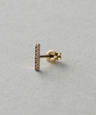 ete★バーピアス★K18 K18RBG SV925 ダイヤモンド バー ピアス（307033） ｜ women