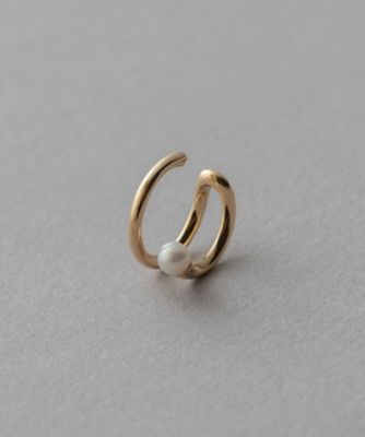 ＜ete bijoux (Women)＞Ｋ１０ＹＧ　パール　ピークカフ