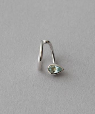 ete bijoux K10WG アクアマリン ピークカフ購入させて下さい - ピアス