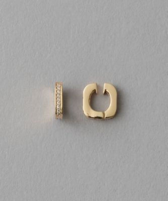 ete bijoux (Women)/エテ ビジュー K10YG ダイヤモンド リバーシブル ハグイヤリング