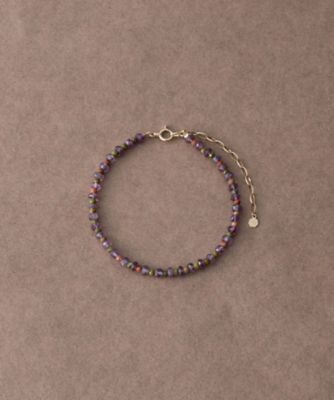 ＜ete bijoux (Women)＞［インナージャーニー］　Ｋ１０ＹＧ　スピネル／ユナカイト　ブレスレット
