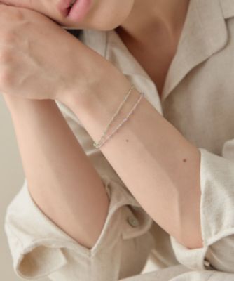 アクセサリー K10YG BANGLE K10カットビーズ マグネットバングル（ブレスレット・バングル