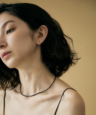 ［ムード］　Ｋ１０ＹＧ　ブラックカルセドニー　ネックレス