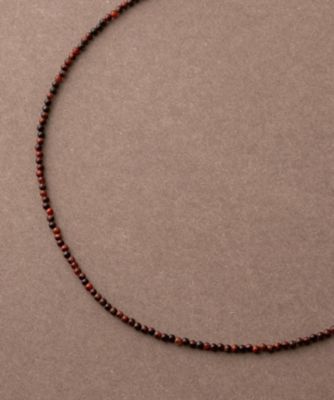 ete K10レッドタイガーアイネックレス＆扇子ノベルティ ムード］ K10YG レッドタイガーアイ ネックレス | ete bijoux