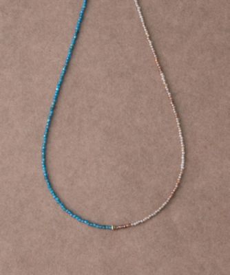 ＜ete bijoux (Women)＞［インナージャーニー］　Ｋ１０ＹＧ　Ｋ１８ＹＧ　アパタイト／マルチストーン　ネックレス