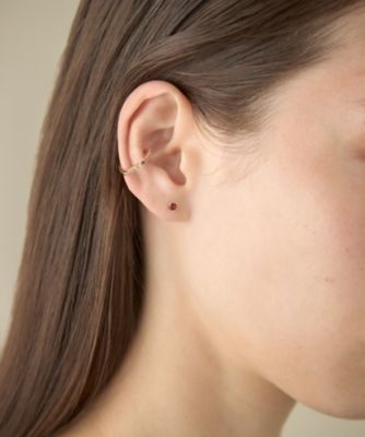 K10YG ガーネットピアス ピース］ K10YG ガーネット ピアス | ete bijoux (Women)/エテ