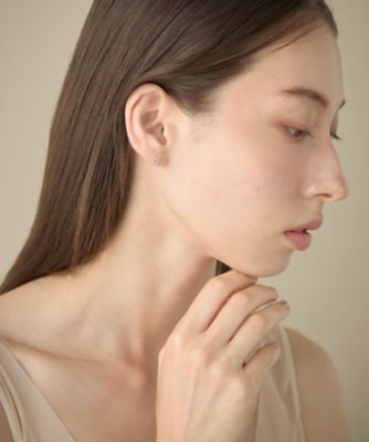 ピース］ K10YG レモンクォーツ ピアス | ete bijoux (Women