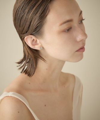 みっちゃん◆一点物✧レインボークォーツピアス✧ロンドンブルートパーズ ピース］ K10YG ブルートパーズ／グリーンクォーツ ピアス | ete