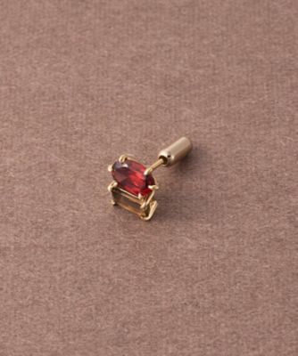 ピース］ K10YG ガーネット／スモーキークォーツ ピアス | ete