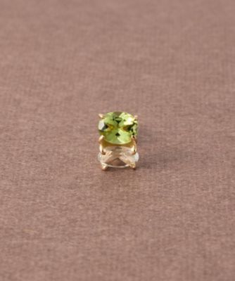 ピース］ K10YG ペリドット／グリーンクォーツ ピアス | ete
