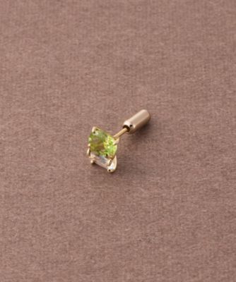 ピース］ K10YG ペリドット／グリーンクォーツ ピアス | ete