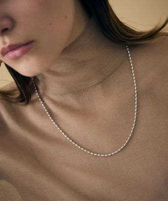 ボールチェーン　セミロング　ネックレス