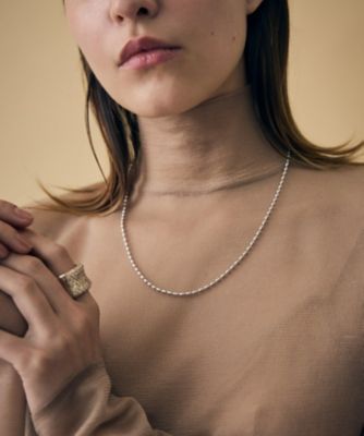 ボールチェーン　セミロング　ネックレス