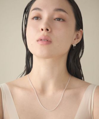 agete ピアス ブラックカルセドニー ホワイトトパーズ スフィア］ クォーツ／ブラックカルセドニー ピアス | ete bijoux