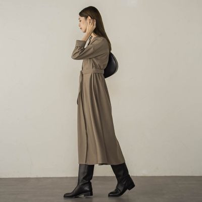 カルゼキーネックワンピース≪手洗い可能≫