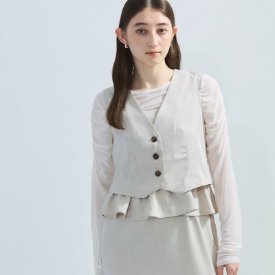 麻調ライトツイルアンサンブル≪手洗い可能≫