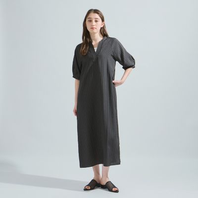 タンブラーブッチャーストライプワンピース≪手洗い可能≫