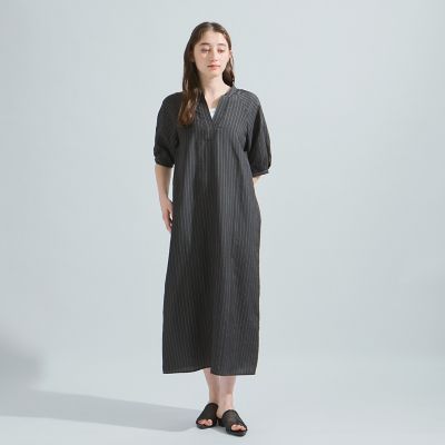 タンブラーブッチャーストライプワンピース≪手洗い可能≫