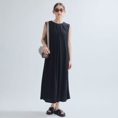 【接触冷感】リネンライクワンピース≪手洗い可能≫