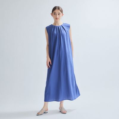 【接触冷感】リネンライクワンピース≪手洗い可能≫
