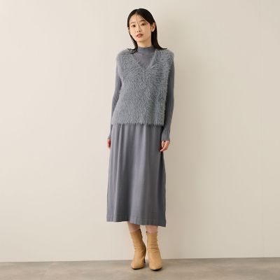 ＜Ketty (Women)＞シャギーニットベストアンサンブルワンピース≪手洗い可能≫