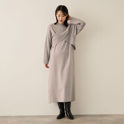 カシュクールニットアンサンブルワンピース≪手洗い可能≫ | Ketty