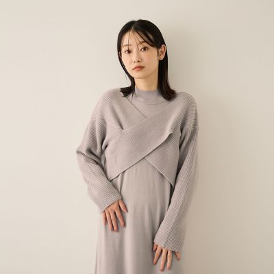 カシュクールニットアンサンブルワンピース≪手洗い可能≫ | Ketty