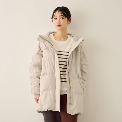 ＜Ketty (Women)＞ストレッチフードピュアダウンミドルコート