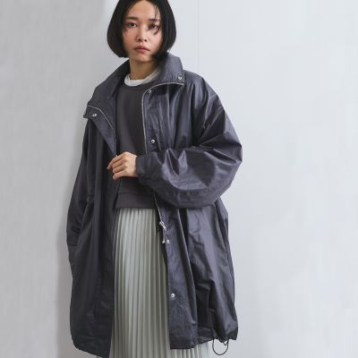 パープルタフタスタンドバルーンジャケット≪手洗い可能≫