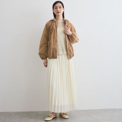 ライトタフタギャザーフーディーブルゾン≪手洗い可能≫