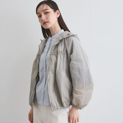 ライトタフタギャザーフーディーブルゾン≪手洗い可能≫