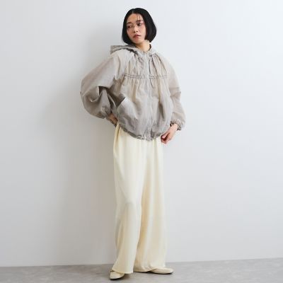 ライトタフタギャザーフーディーブルゾン≪手洗い可能≫