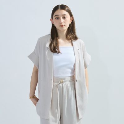 リネンライクハーフテーラードジャケット≪手洗い可能≫