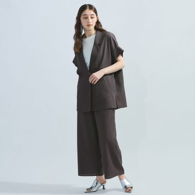 リネンライクハーフテーラードジャケット≪手洗い可能≫