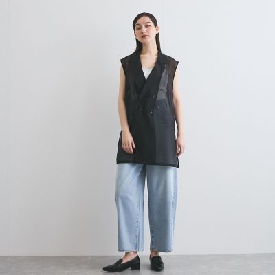 シャンブレーシアーノースリジャケット≪手洗い可能≫
