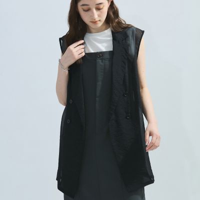 シャンブレーシアーノースリジャケット≪手洗い可能≫