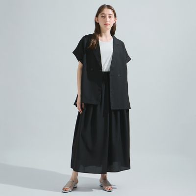 リネンライクドロストジレ≪セットアップ対応／洗濯機で洗える≫