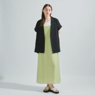 リネンライクドロストジレ≪セットアップ対応／洗濯機で洗える≫