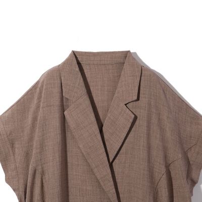リネンライクドロストジレ≪セットアップ対応／洗濯機で洗える≫