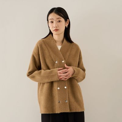 Ketty (Women)/ケティ フェレットタッチWニットジャケット&#8810;手洗い可能&#8811; 10ブラウン コート・ジャケット【三越伊勢丹/公式】