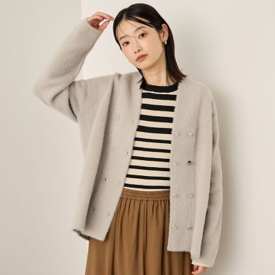 Ketty (Women)/ケティ フェレットタッチWニットジャケット&#8810;手洗い可能&#8811; 13ライトグレー コート・ジャケット【三越伊勢丹/公式】