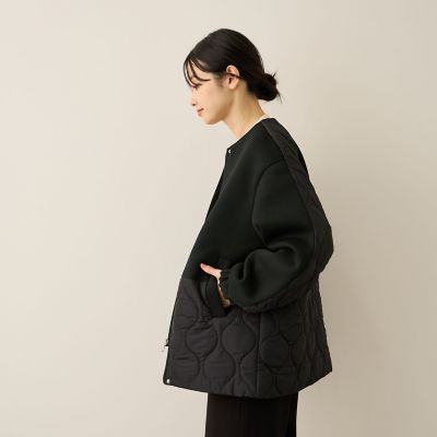 ダンボール中綿切り替えノーカラージャケット≪手洗い可能≫ | Ketty