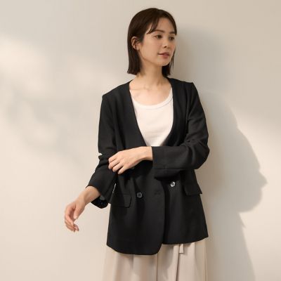 グリッディメッシュノーカラージャケット | Ketty (Women)/ケティ