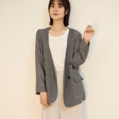 ピンク系 レディースのノーカラージャケット | 三越伊勢丹オンライン